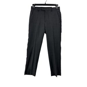 Lauren Ralph Lauren Mens Edgewood Dress Pants Gray Stripe 100% Wool 30Wx30L New